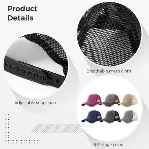 24 Pcs Vintage Mesh Baseball Caps Bulk Red in Saudi Arabia
