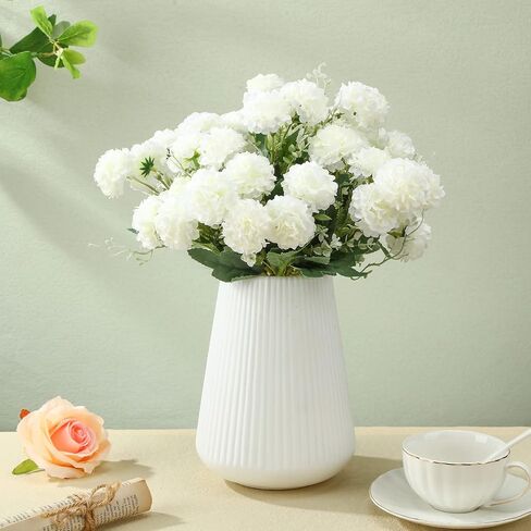 5 Bundle Wedding Hydrangea Silk Flower 50 Heads White Faux Artificial for Decoration White Flowers for Centerpieces Home Table Floral Decor DIY in Saudi Arabia