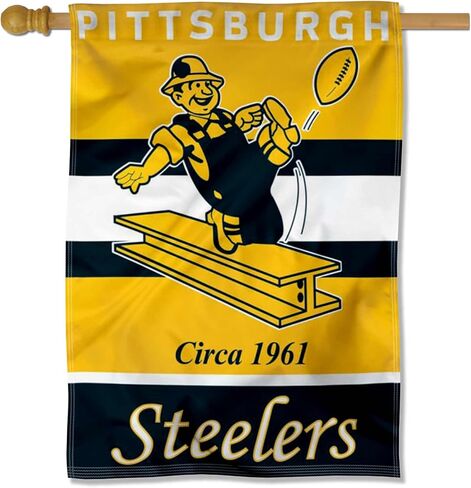 Pittsburgh Steelers Vintage Retro Throwback House Banner Flag in Saudi Arabia