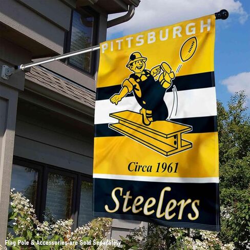 Pittsburgh Steelers Vintage Retro Throwback House Banner Flag in Saudi Arabia