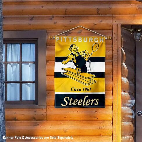 Pittsburgh Steelers Vintage Retro Throwback House Banner Flag in Saudi Arabia