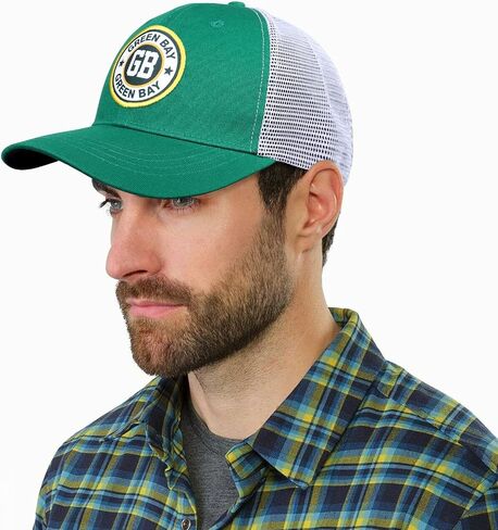 Green Bay Trucker Hat for Men Snapback Cap for Football Fans Gifts in Saudi Arabia