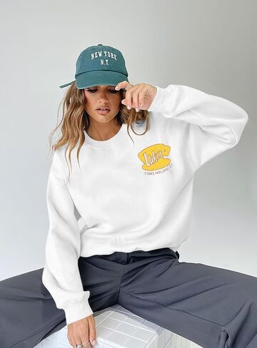 DUTUT Luke's Diner Sweatshirt Women Thin Lightweight Shirt Funny Graphic Long Sleeve Stars Hollow Pullover Coffee Tops in Saudi Arabia