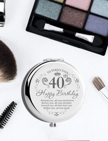40th Birthday Mirror, 40th Birthday Gifts for Women, 40th Birthday Compact Mirror, 40th Birthday Makeup Bag, 40th Birthday Compact Mirror, 40 Birthday Gifts for Women, 40th Bday Gifts for Women in Saudi Arabia