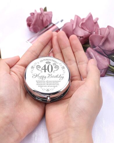 40th Birthday Mirror, 40th Birthday Gifts for Women, 40th Birthday Compact Mirror, 40th Birthday Makeup Bag, 40th Birthday Compact Mirror, 40 Birthday Gifts for Women, 40th Bday Gifts for Women in Saudi Arabia