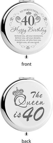 40th Birthday Mirror, 40th Birthday Gifts for Women, 40th Birthday Compact Mirror, 40th Birthday Makeup Bag, 40th Birthday Compact Mirror, 40 Birthday Gifts for Women, 40th Bday Gifts for Women in Saudi Arabia