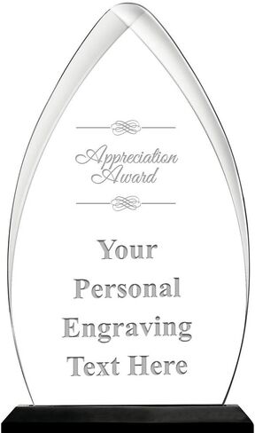 Appreciation Acrylic Award, 6.75"H Personalized Appreciation Award With Custom Engraving Prime in Saudi Arabia