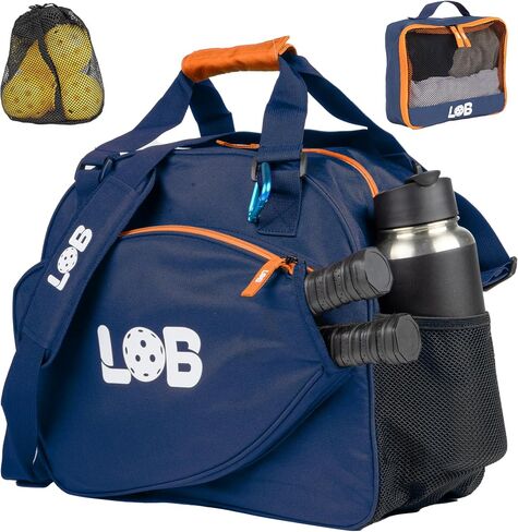 LOB 3 pcs Pickleball Bag For Men And Women Multipack Accessories For Clothing, Equipment Extra Pouch Fence Hook Nylon Mesh Two Bottle Holders Pickle Ball Fits Two Paddle Crossbody Tote in Saudi Arabia
