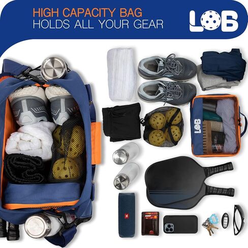 LOB 3 pcs Pickleball Bag For Men And Women Multipack Accessories For Clothing, Equipment Extra Pouch Fence Hook Nylon Mesh Two Bottle Holders Pickle Ball Fits Two Paddle Crossbody Tote in Saudi Arabia