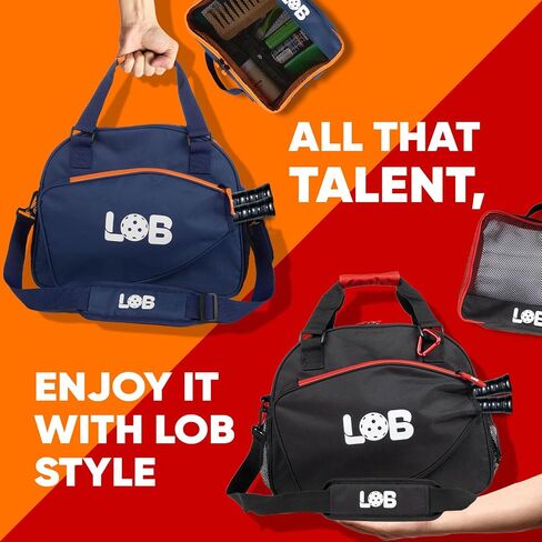 LOB 3 pcs Pickleball Bag For Men And Women Multipack Accessories For Clothing, Equipment Extra Pouch Fence Hook Nylon Mesh Two Bottle Holders Pickle Ball Fits Two Paddle Crossbody Tote in Saudi Arabia
