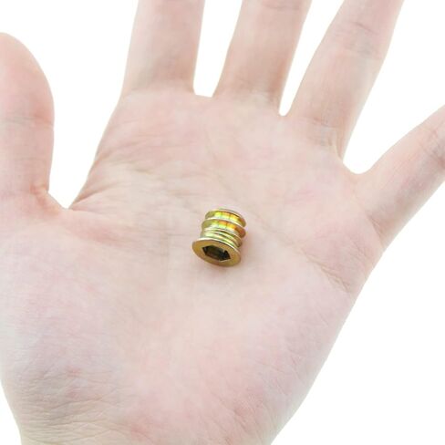 50pcs M6x10 Threaded Inserts for Wood Nutsert Furniture Screw-in Nut, Wood Hex Drive Threaded Wood Inserts in Saudi Arabia