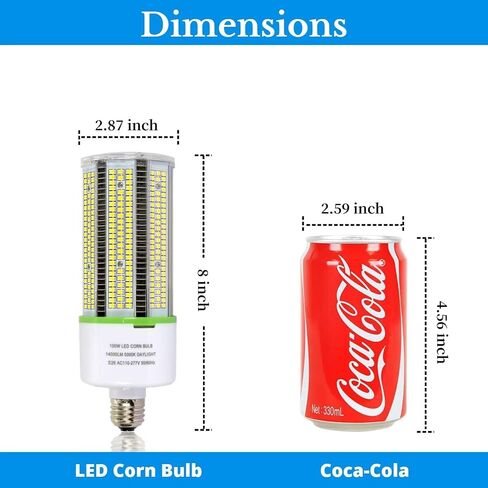 2-Pack 80W LED Corn Bulbs,E26/ E39 Base LED Light,5000K Daylight,LED Replacement Metal Halide HID CFL for Commercial Industrial Lighting Warehouse High Bay Light Fixture Garage Workshop in Saudi Arabia