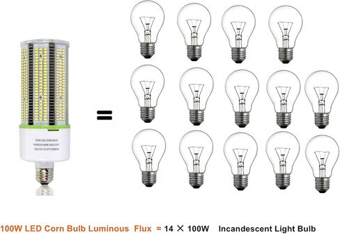 2-Pack 80W LED Corn Bulbs,E26/ E39 Base LED Light,5000K Daylight,LED Replacement Metal Halide HID CFL for Commercial Industrial Lighting Warehouse High Bay Light Fixture Garage Workshop in Saudi Arabia