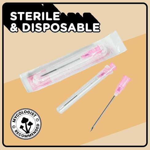 إبر لور لوك من مشروم سابلايز، متعددة الأغراض، للاستخدام الفردي، معقمة وغير سامة، مانعة للتسرب، قياس 18، 100 عبوة in Kuwait