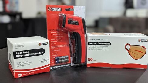 إبر لور لوك من مشروم سابلايز، متعددة الأغراض، للاستخدام الفردي، معقمة وغير سامة، مانعة للتسرب، قياس 18، 100 عبوة in Kuwait