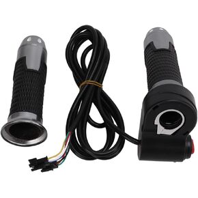 Throttle Grips, 1 Pair 12V‑99V Universal Electric Throttle Grips Handlebar, 3 Gears Speed Switch Bike Grips Cover, Scooter Throttle Grip, Accelerator Handle for Electric