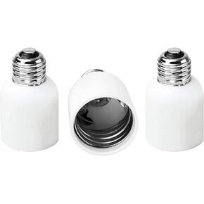 JACKYLED E26 to E39 Adapter Medium Base to Mogul Adapter E39 Light Socket Converter 3-Pack