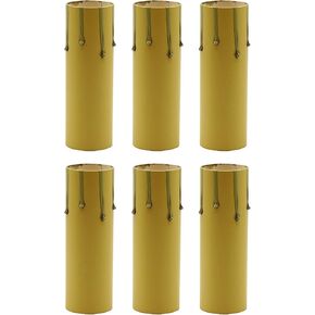 Creative Hobbies 4 Inch Tall Fibre Drip Candle Covers for Medium Base E26 (Edison) Sockets | Wholesale Pack of 6 Covers