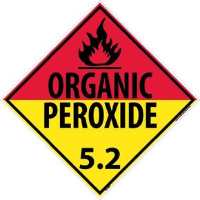 NMC DL18BP National Marker Dot Placard Sign,(Blank) Organic Peroxide 5.2, 10 3/4 x 10 3/4, ps Vinyl