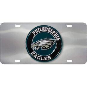 NFL Buffalo Bills Premium Chrome Zinc Alloy Team License Plate - 4 Screw Frame with 3D Molded Color Chrome NFL Logo - Chrome Background and Team Colors Complement Any Color Truck, SUV, Car