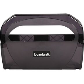 Boardwalk TS510SBBW 17.25 in. x 3.13 in. x 11.75 in. Toilet Seat Cover Dispenser - Smoke Black
