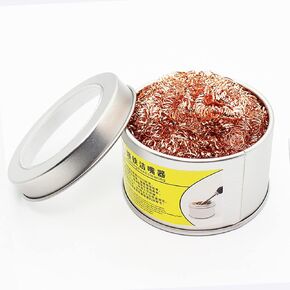 Soldering Iron Tip Cleaner Solder Tip Cleaning Wire Soft Coiled Coppered Wire Stainless Steel Tip Cleaner Kit