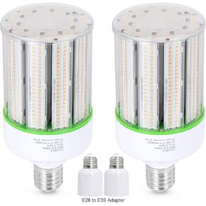 80W LED Corn Light Bulb 2pack,250 Watt Metal Halide HPS CFL HID lamp LED Replacement,5000K E39 Mogul Base,for Street and Area Lighting Bay Light Fixture Warehouse Workshop Garage Gyms