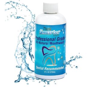 Professional Grade Mouthwash Alcohol Free, Oral Care Bad Breath Treatment, Hypochlorous Acid (HOCL) 80 ppm - Dentist Recommended for Plaque Removal & Gingivitis Prevention, 8 Oz