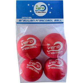 Frescobol Balls, Brazilian Original Red Ball 4-pack