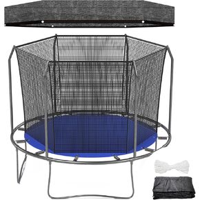 Trampoline Cover Black Trampoline Sunshade Tent Cover Trampoline Top Cover for Round Trampoline Outdoor Sports Accessories, Tent Only