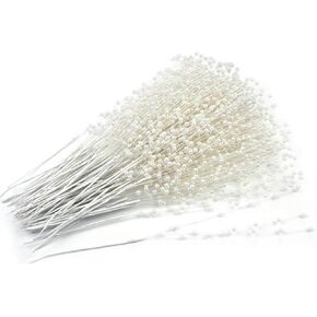 4MM Artificial Pearl Spray Beads String Handmade DIY Floral Craft for Bridal Wedding Christmas Garland Bouquet Home Party Decorations,100 Pieces