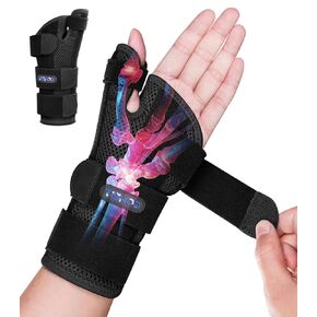 Thumb Splint-Wrist Brace with Thumb Support-Wrist Splint with Thumb Spica Splint for Arthritis,Sprains, Tendonitis,Ligament Injury,Carpal Tunnel,De Quervain's Tenosynovitis fit Women & Men(Right Hand)