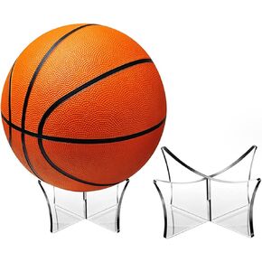 Acrylic Ball Display Holder, Football Stand Storage Holder, Basketball Holder Stand for Display, Volleyball Rugby Ball Stand Holder, Soccer Ball Holder for Football Basketball Soccer Volleyball Rugby（2Pcs）