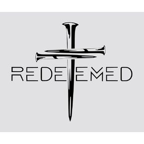 Redeemed Nail Cross NOK Decal Vinyl Sticker |Cars Trucks Vans Walls Laptop| Black |5.5 x 4.7 in|NOK1930 in Kuwait