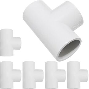 3 Way Flush 3/4 SCH40 TEE PVC Fitting Pipe Connector (12 Pack)