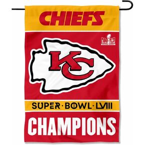 Kansas City Chiefs 2024 Super Bowl LVIII Champions Yard Garden Banner Flag