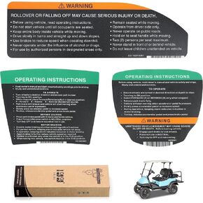 Club Car Precedent Steering Wheel Sticker & Dashboard Sticker Kit Replacements Golf Cart Accessories