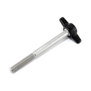 1/4"-20 x 2-3/4" Thumb Screw Stainless Steel - Black Tee Wing Plastic Knob - Standard/Coarse Thread ThumbScrew - Length: 2.750" - Proudly Built in USA - Package of (4)