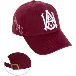 Desert Cactus Alabama A&M University Baseball Hat Bulldogs AAMU Brimmed Embroirderd Hats Cap Adjustable Cloth Strap Adult (Style D) Maroon