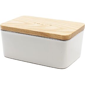 YAMAZAKI Butter Dish Home | Ceramic | Large | Food Storage, White