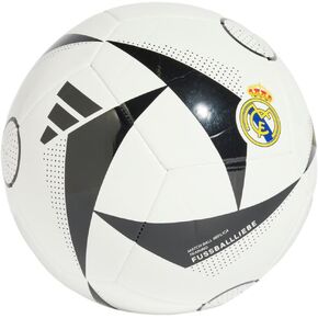 كرة قدم adidas Home Club Fan - أظهر دعمك بغطاء TPU بنسبة 100%، ومثانة بوتيل، وشعار مطبوع للفريق، مقاس 5 (بايرن، أرسنال، ريال مدريد، مانشستر يونايتد، يوفنتوس)