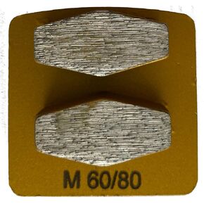 (3-Pack) Premium Diamond Grinding Discs Grinder Pads Compatible with Husqvarna PG Floor Grinders, Grinding Concrete Floor, Standard Bond, 60/80 Grit