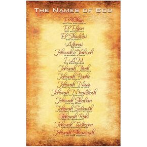 Names of God Inspirational Christian Poster-J72