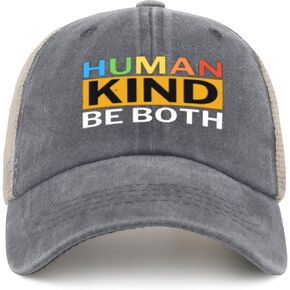 Human Kind Be Both Hat for Womens Fashion Running Hats for Men AllBlack Cycling Cap Vintage for Singers