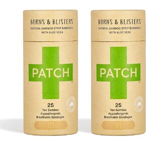 ضمادات من الخيزران الصديقة للبيئة للعضات والشظايا، العناية بالجروح غير المسببة للحساسية للبشرة الحساسة، قابلة للتحلل بيولوجيًا، خالية من اللاتكس، خالية من البلاستيك، خالية من نفايات الصبار، 25 قيراط (عبوتان) in Kuwait