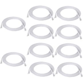 T5 T8 Extension Cords,10ft Lamp Connecting Wires,3-Prong Power cables,Female to Female End Connectors for LED Tube,Under Cabinet,Shop Lights,Pack of 10