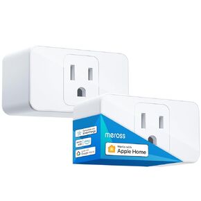 meross Smart Plug Mini Support Apple HomeKit, Siri, Alexa, App Control, Timer, 15A & Reliable Wi-Fi, No Hub Needed, 2.4G WiFi Only, 2 Pack
