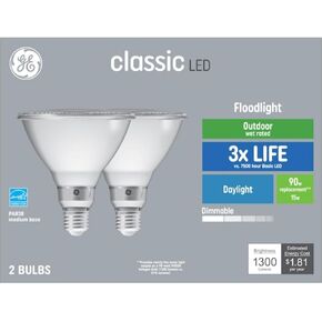 GE Classic 90-Watt EQ LED Par38 Daylight Dimmable Light Bulb (2-Pack)