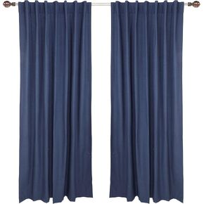 GFI LINEN CLUBS 100% White Cotton Duck Slub Back Tab Curtains, 50 x 84, Set of 2, Premium Quality, Light Filtering, Farmhouse Style, Easy to Hang, Machine Washable, Panels for Living Room Bed Room