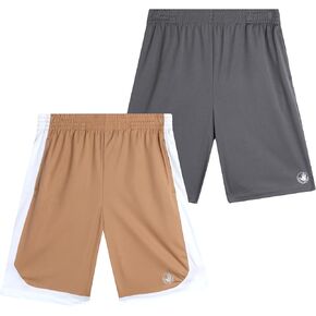 Body Glove Boys' Athletic Shorts - 2 Pack Performance Dry Fit Basketball Shorts (8-18), Size 1416, BlackNavy Camo
